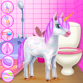 Cute Unicorn Caring & Dressup Apk