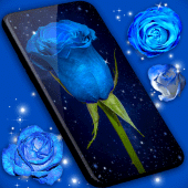 Blue Rose Live Wallpaper 3D Apk