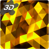 Parallax  Golden Crystal Edge 3D Live Wallpaper Apk