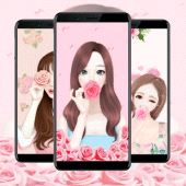 Cute Girl Laurra Wallpaper Theme Apk