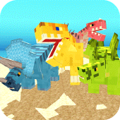 Blocky Dino Park Dino Arena Apk