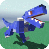 Blocky Dino Park Raptor Attack Apk