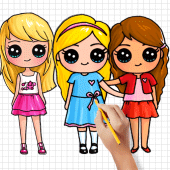 How to Draw Cute Girls Lessons Apk