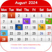 Cyprus Calendar 2024 Apk