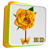 Rose flower clock wallpaper Apk