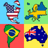 Flags of the World Continents - New Geography Quiz Apk