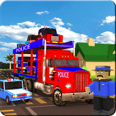 Blocky Police Transport Truck Apk