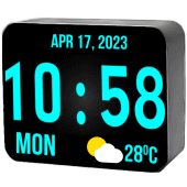 Huge Digital Clock Apk