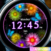 Neon Flower_Watchface Apk