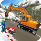 Snow Cutter Excavator Simulator-Winter Snow Rescue Apk