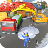 Uphill Snow Crane Excavator Simulator 2019 Apk