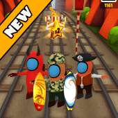 Subway Among Us Runner: Red Impostor Kill Master Apk