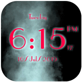 Smoke digital clock live wallpaper Apk