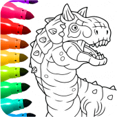 Dinosaur Coloring Book Glitter Apk