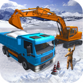 Snow Excavator Dredge Simulator - Rescue Game Apk