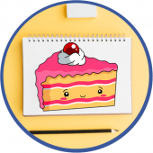 How to Draw Cute Cake Easily Apk