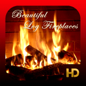 Beautiful Log Fireplaces HD Apk