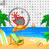 Beach Pixel Art-Holiday Color By Number Apk