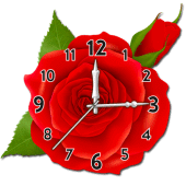 Rose clock live wallpaper free Apk