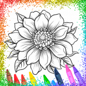 Glitter Flower Coloring Book Apk