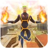 Flying Speed Flame Hero- Flame Hero Robot Game Apk