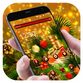 Gold Merry Christmas Theme Apk