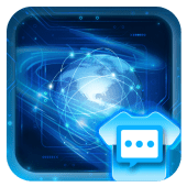 Blue technology skin for Handcent Next SMS Apk