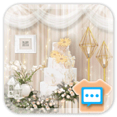 Warm wedding Next SMS skin Apk