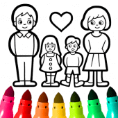 Family Drawing and Coloring Apk