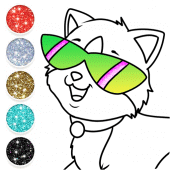 Cute Kitty Coloring Glitter Apk