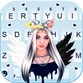 Devil Angel Girl Keyboard Background Apk