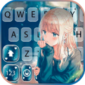 Anime Love Girl Keyboard Background Apk