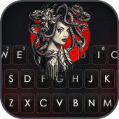 Black Red Medusa Keyboard Background Apk