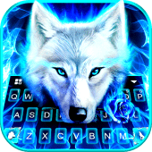 Blue Night Wolf Keyboard Theme Apk