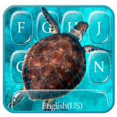 Blue Sea Turtle Keyboard Theme Apk