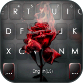 Burning Rose Keyboard Background Apk