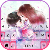 Couple Love Anime Keyboard Background Apk