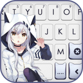 Cute Cat Girl Keyboard Background Apk