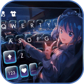 Cute Racer Girl Keyboard Background Apk