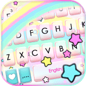 Cute Rainbow Stars Keyboard Ba Apk