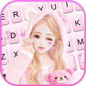 Cute Wink Girl Theme Apk