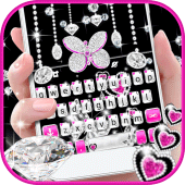 Diamond Butterfly Hearts Keybo Apk