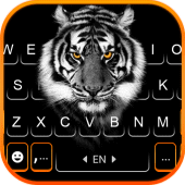 Fierce Tiger Black Keyboard Background Apk