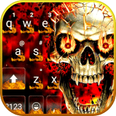 Fire Flaming Skull Keyboard Theme Apk