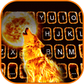 Fire Moon Wolf Keyboard Background Apk