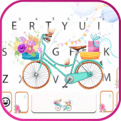 Flower Bicycle Keyboard Background Apk