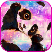 Galaxy Cute Panda Keyboard Theme Apk