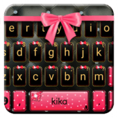 Girly Pink Bow Keyboard Theme Apk