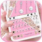 Girly Pink Glitter Theme Apk