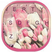 Girly Pink Tulip Keyboard Theme Apk